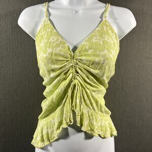 y2k scoop women crop top medium gathered going out forest fairy 90s dainty